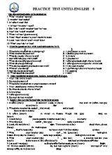 Đề cương ôn tập Bài 13 môn Tiếng Anh Lớp 6